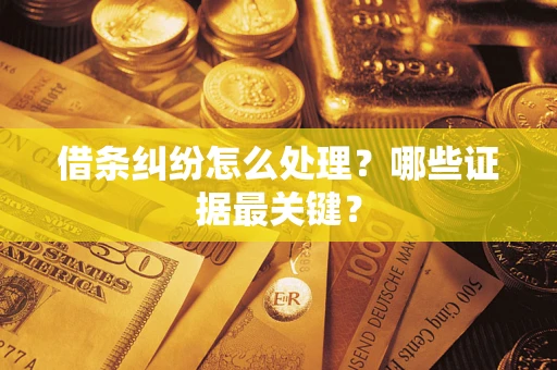 北京借条纠纷怎么处理？哪些证据最关键？