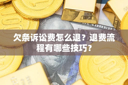 北京欠条诉讼费怎么退？退费流程有哪些技巧？