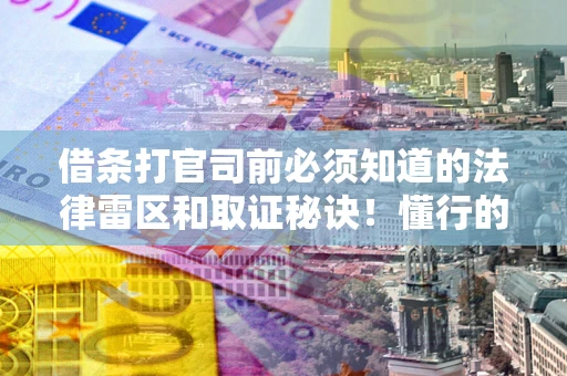 北京借条打官司前必须知道的法律雷区和取证秘诀！懂行的人已经留好这些证据