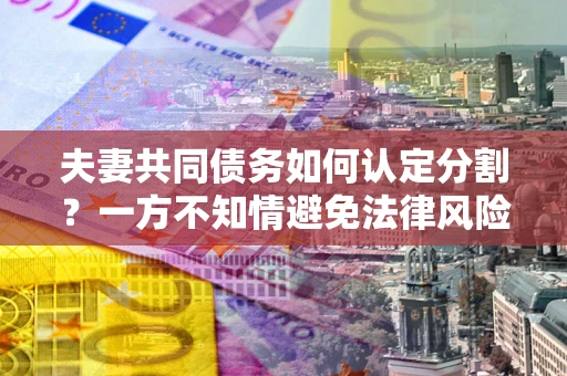 北京夫妻共同债务如何认定分割？一方不知情避免法律风险必看！